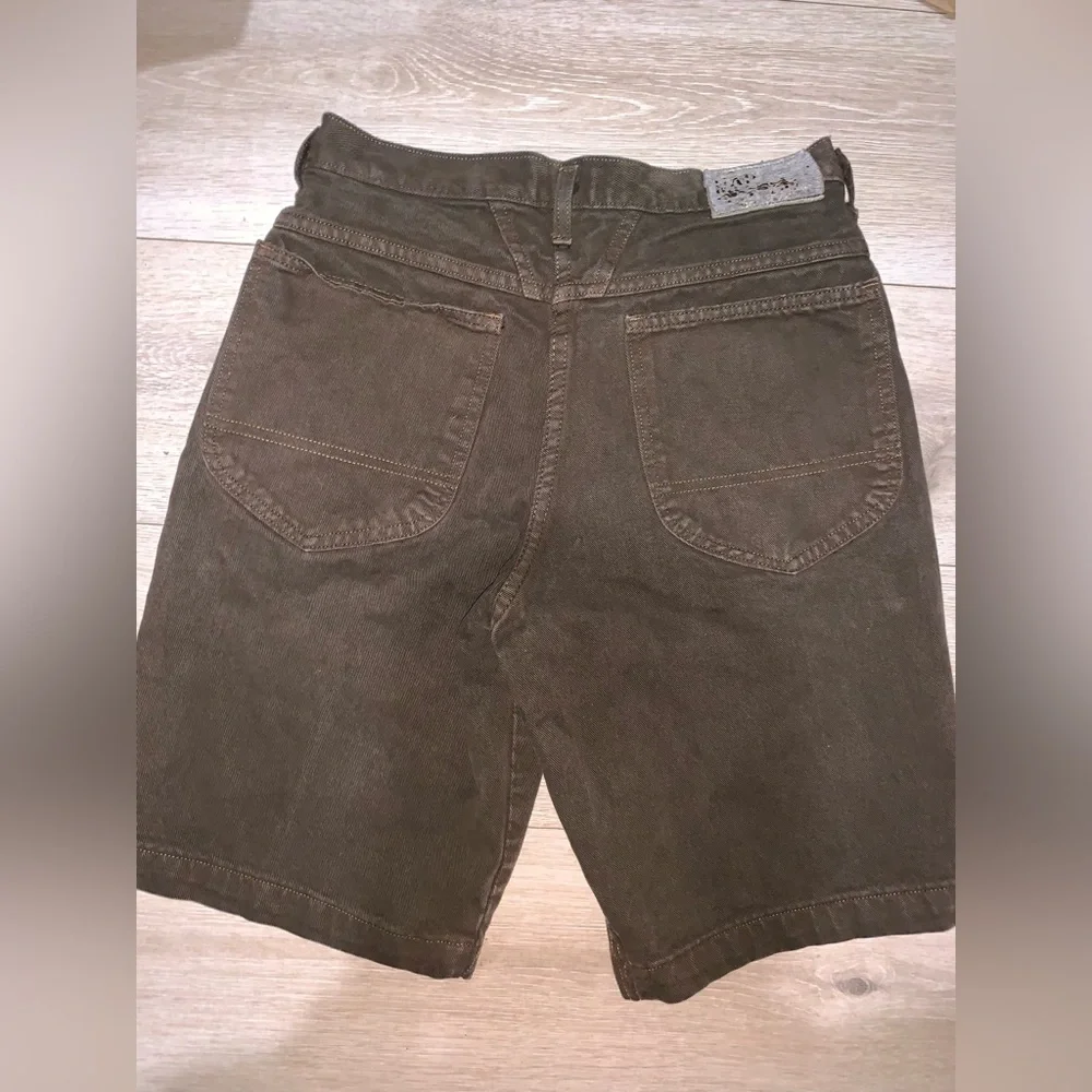 Vintage Marithe + Francois Girbaud Denim Shorts Brown 90s Hiphop Baggy Size: 28